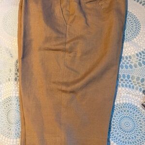 Larry Levine Beige Linen Pants